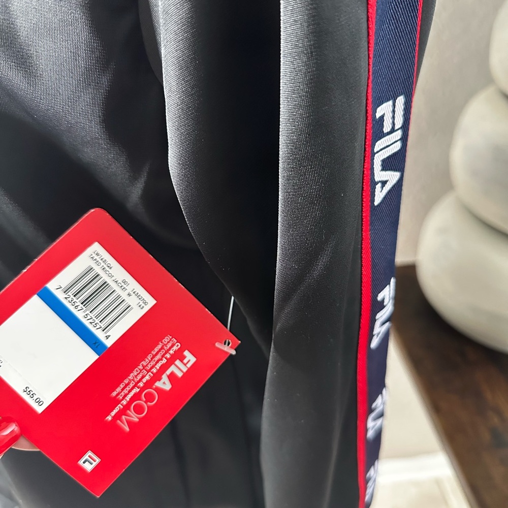 FILA Black Jacket with Red Accents Size XL NWT - Picture 3 of 7